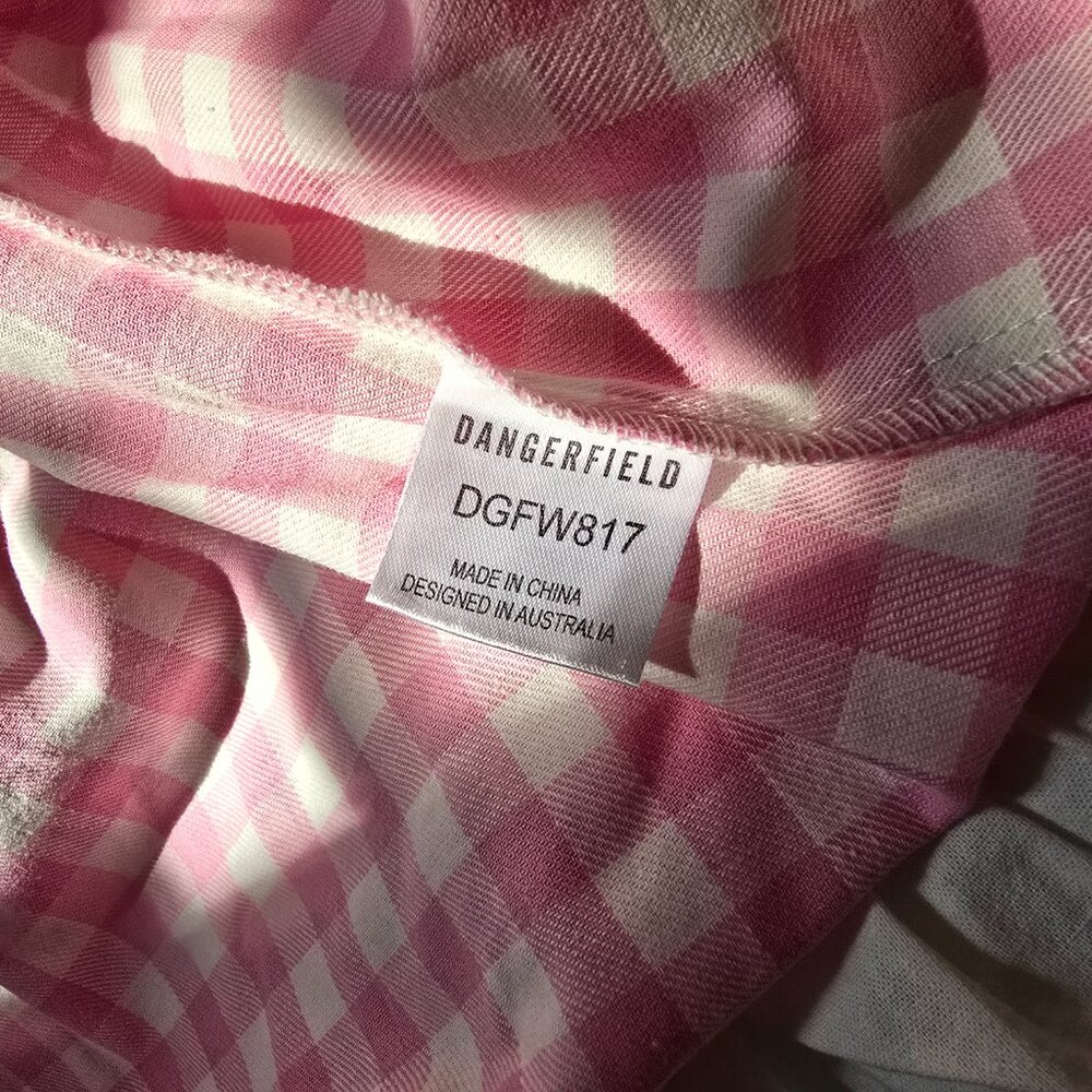 Dangerfield Curve Picnic Party Ruffle Dress Size 22 Pink Gingham Plus Size Cute - Picture 16 of 16